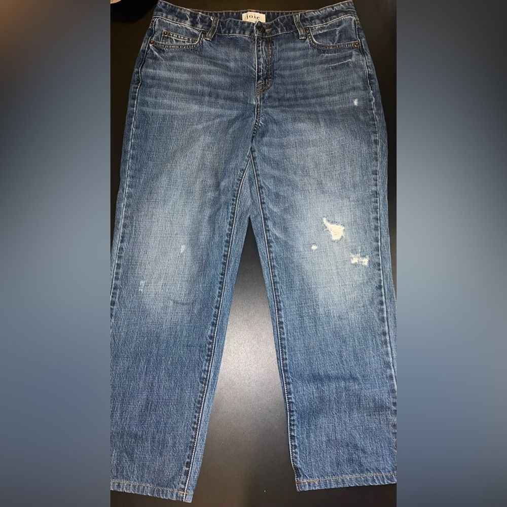 Joie Cropped Straight Leg blue Jeans Size 28 EUC